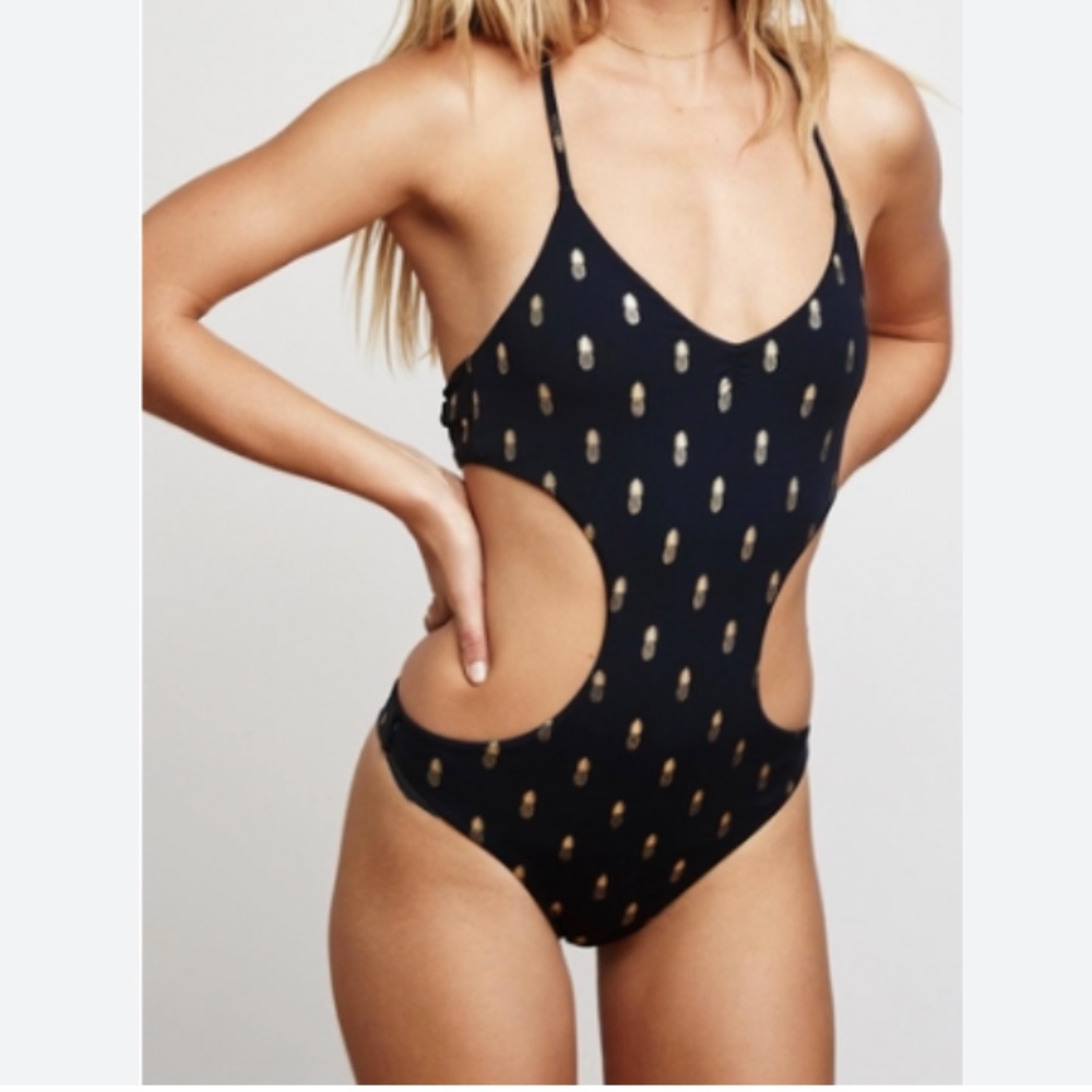 Spiritual Gangster Pineapple One Piece Swimsuit